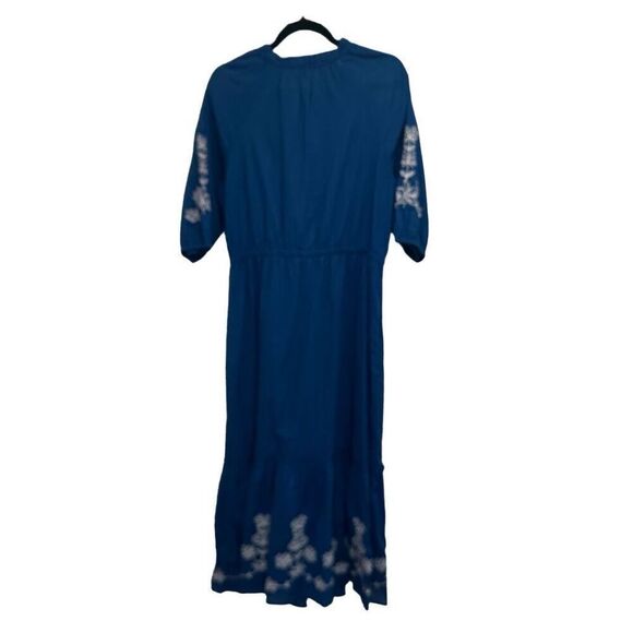 Draper James Blue 3/4 sleeve Midi Embroidered Dress- size M - Picture 6 of 7